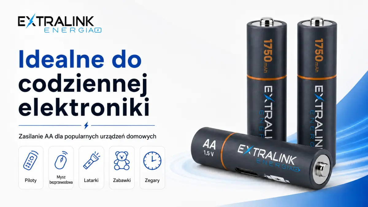 Akumulatory AA Extralink Energy do pilotów, myszy, latarek, zabawek i zegarów