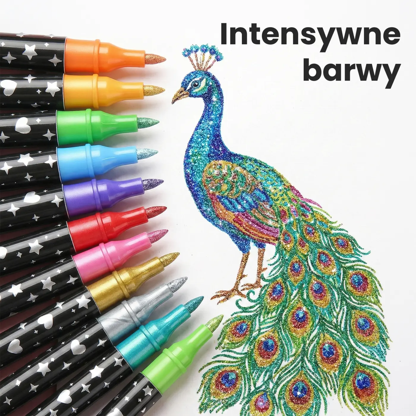 Zastosowanie markerów brokatowych na różnych powierzchniach