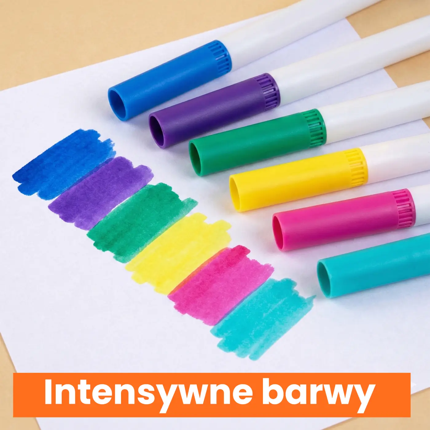 Intensywne kolory marker&oacute;w akrylowych 24 sztuki
