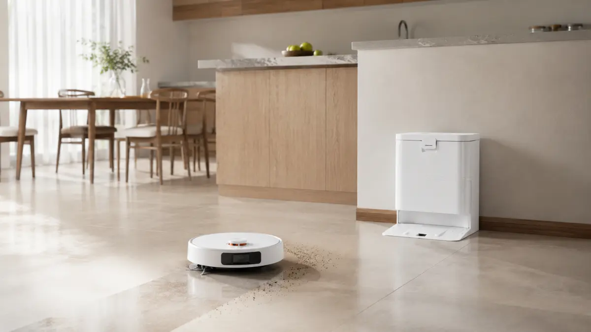 Robot sprzątający Xiaomi H50 w kuchni zbierający zabrudzenia