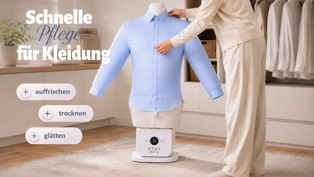 Stay Beauty Kleidungspflegepuppe mit Funktion zum Auffrischen, Trocknen und Glätten