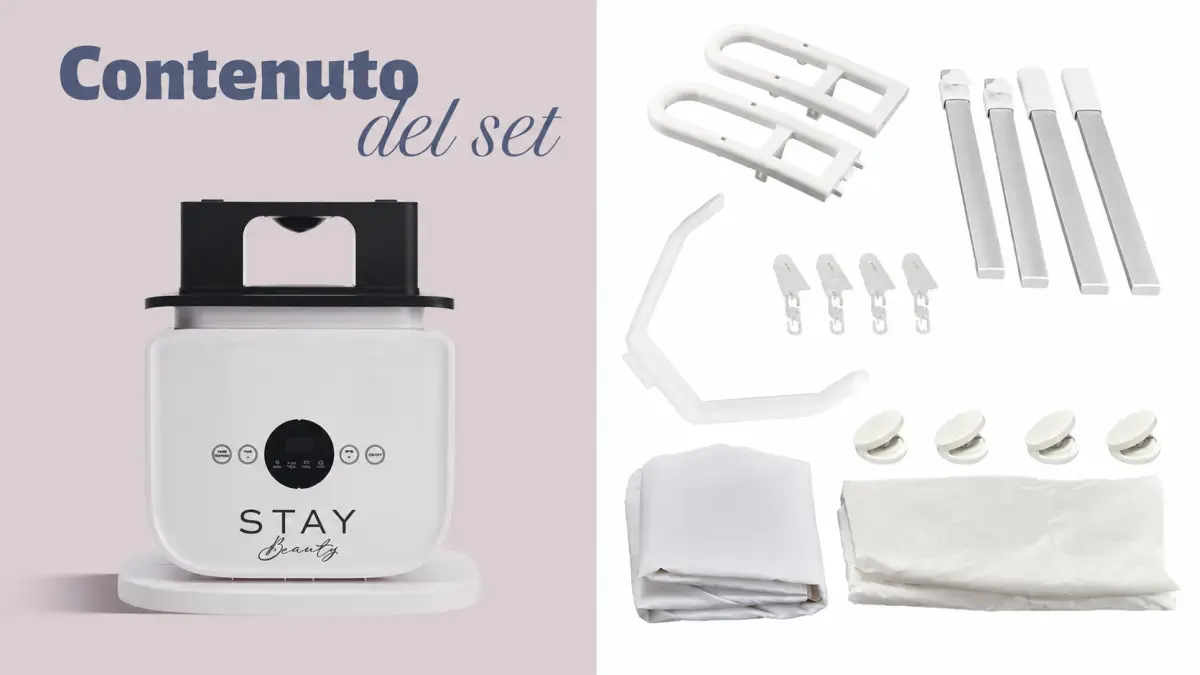 Contenuto del set del manichino per stirare e asciugare i vestiti Stay Beauty