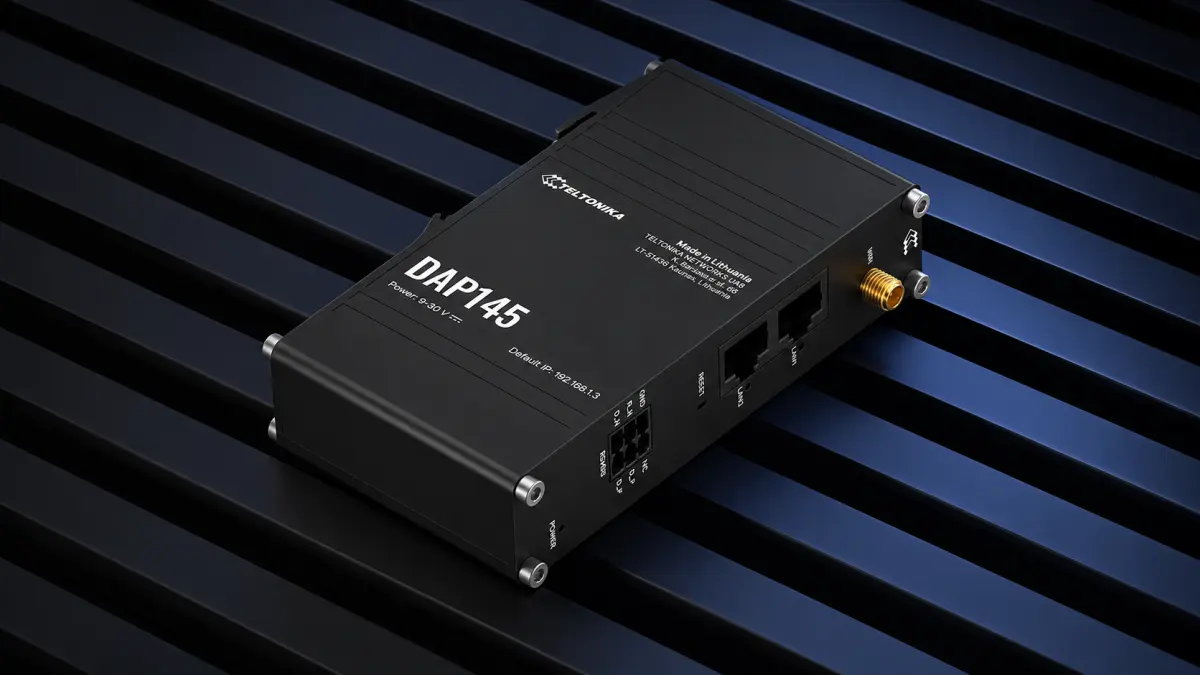 Teltonika DAP145 punto de acceso Wi-Fi industrial con entrada de alimentación y puesta a tierra