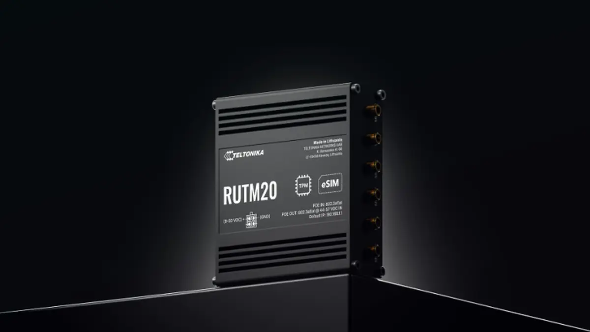 Teltonika RUTM20 – router industrial 5G para sistemas IoT e IIoT