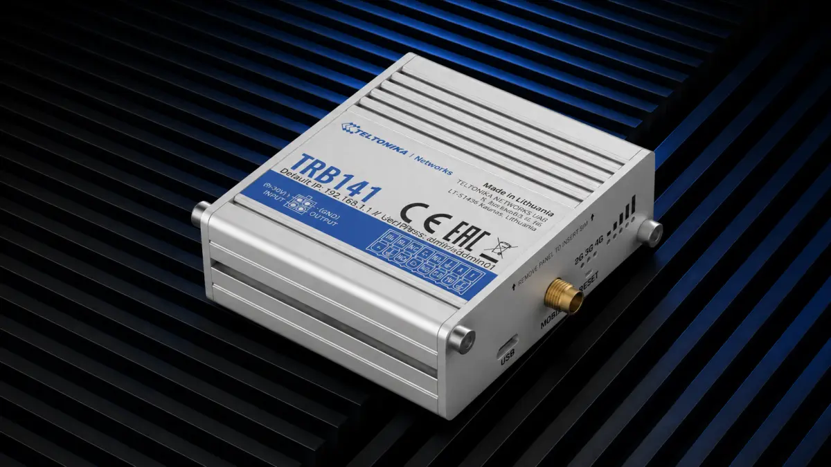 Gateway LTE industrial Teltonika TRB141 con carcasa met&aacute;lica