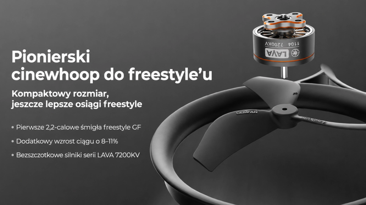 Dron BETAFPV Pavo20 Pro II cinewhoop z bezszczotkowym silnikiem LAVA 7200KV i 2,2-calowymi śmigłami freestyle GF.