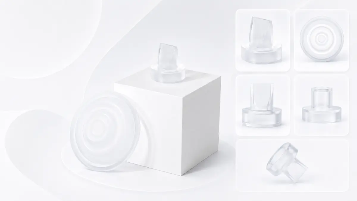 Elemento transparente de pl&aacute;stico sobre um cubo branco, vista macro, estrutura em anel