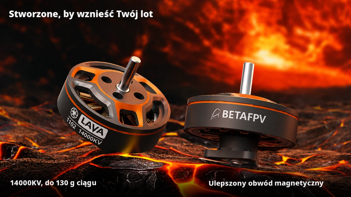 Motores BETAFPV LAVA 1102 14000KV destinados al vuelo dinámico con dron FPV.