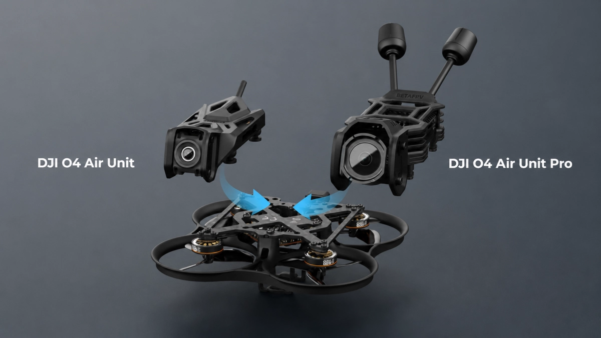 BETAFPV Pavo Pico II kompatybilny z DJI O4 Air Unit oraz DJI O4 Air Unit Pro.