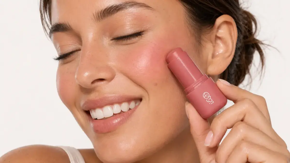 Makyaj fır&ccedil;asının yanında LOVRO Blush Stick &ccedil;ubuk formunda krem allık