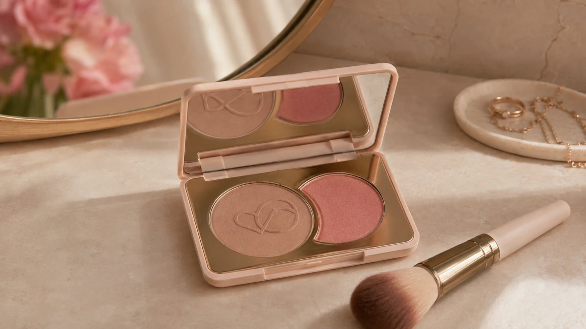 Fórmula sedosa dos cosméticos Lovro Bronze & Blush Set