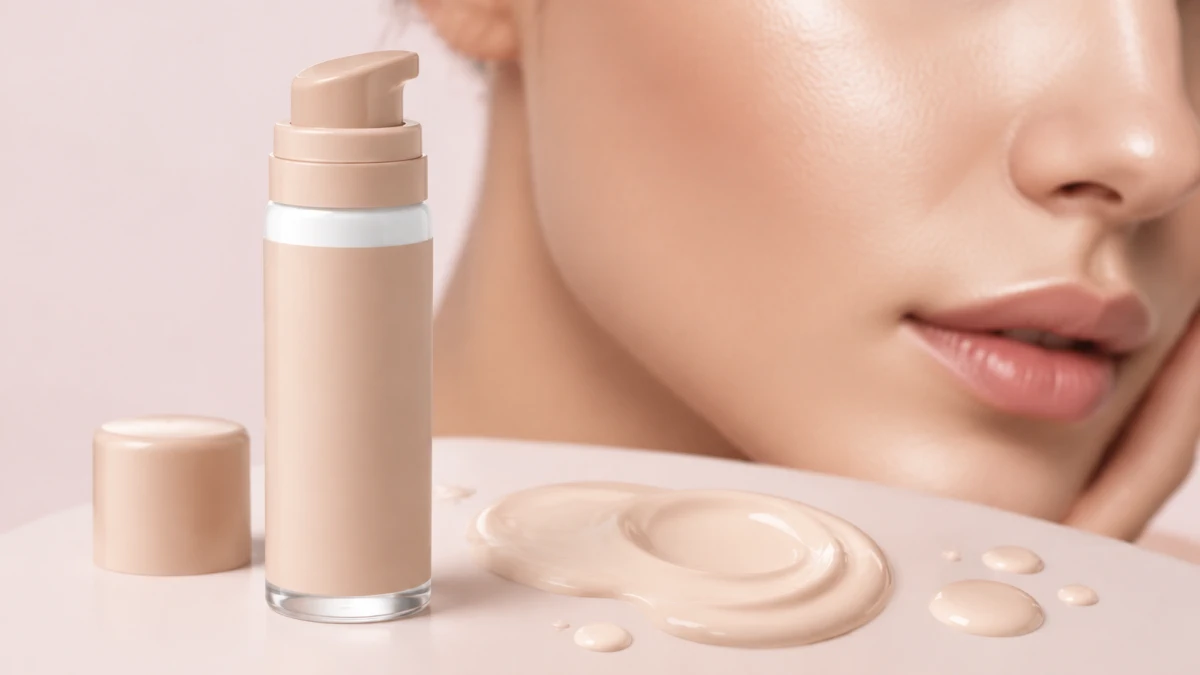 Textura ligera de la base LOVRO Bubble Foundation 01 Ivory