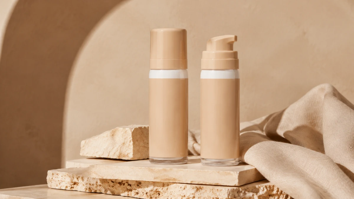 Naturalny efekt podkładu LOVRO Bubble Foundation na skórze
