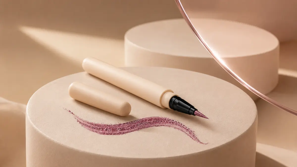 LOVRO Shimmer Eyeliner 02 Wine traço luminoso com partículas