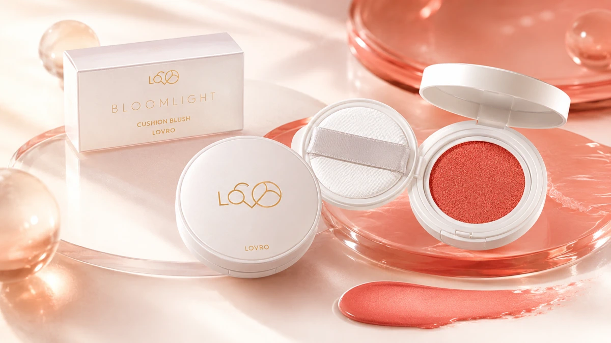 Lovro Bloomlight Cushion Blush 01 Apricot Whisper rubor para mejillas