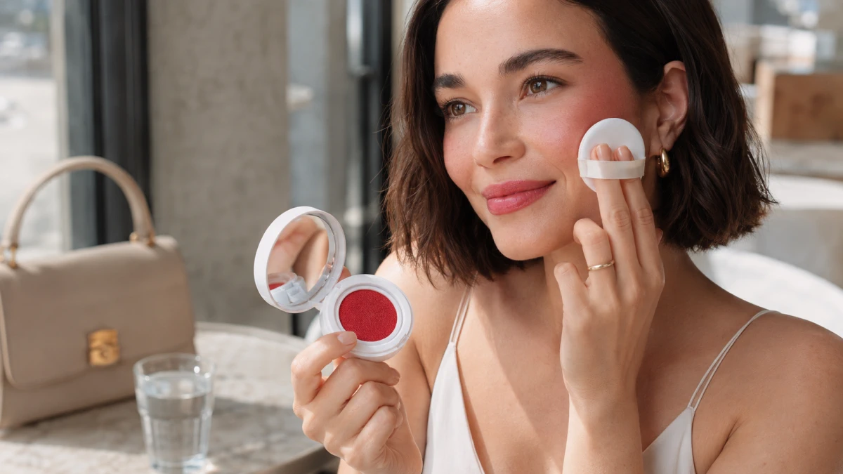 Aplikacja LOVRO Bloomlight Cushion Blush 02 Raspberry Cloud miękkim puszkiem