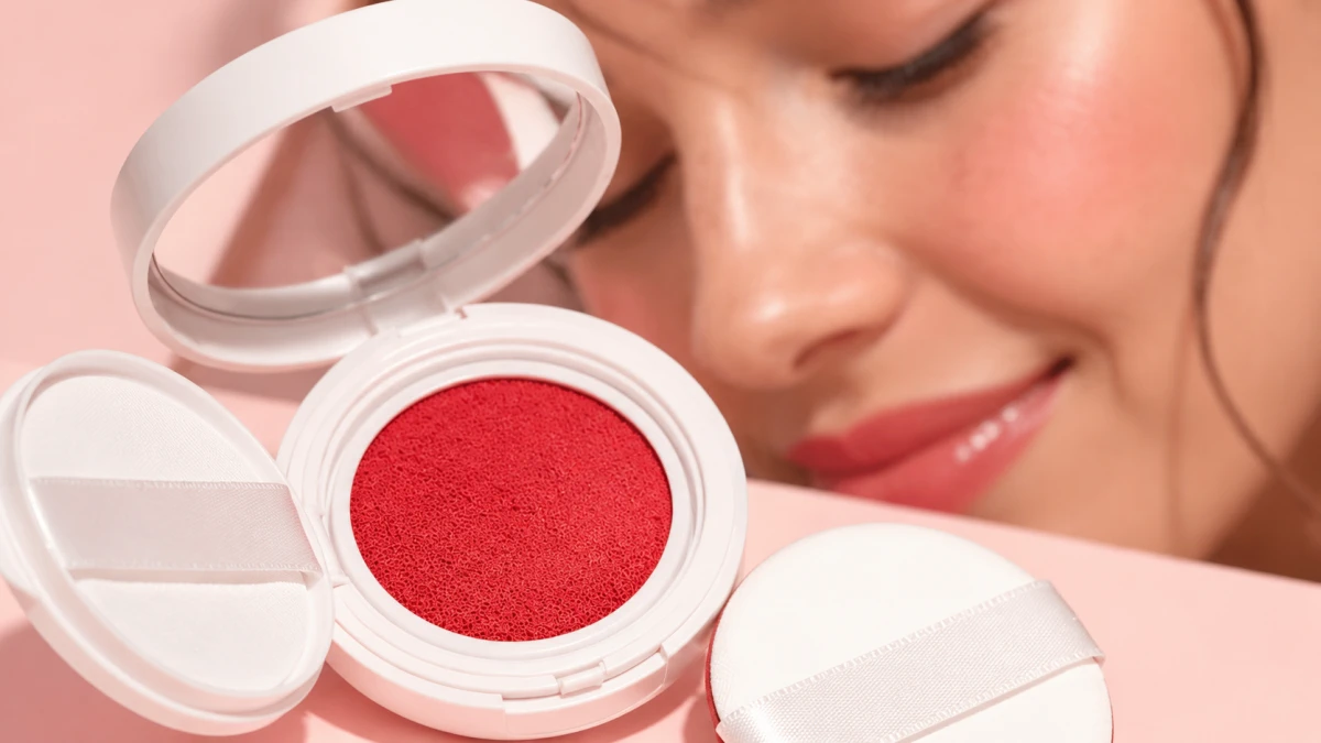 LOVRO Bloomlight Cushion Blush 02 Raspberry Cloud w otwartym opakowaniu