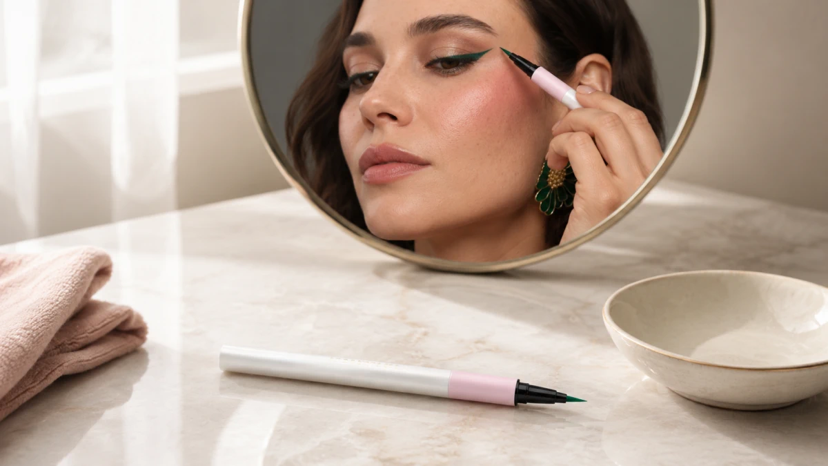 Cor esmeralda do delineador Bloomlight