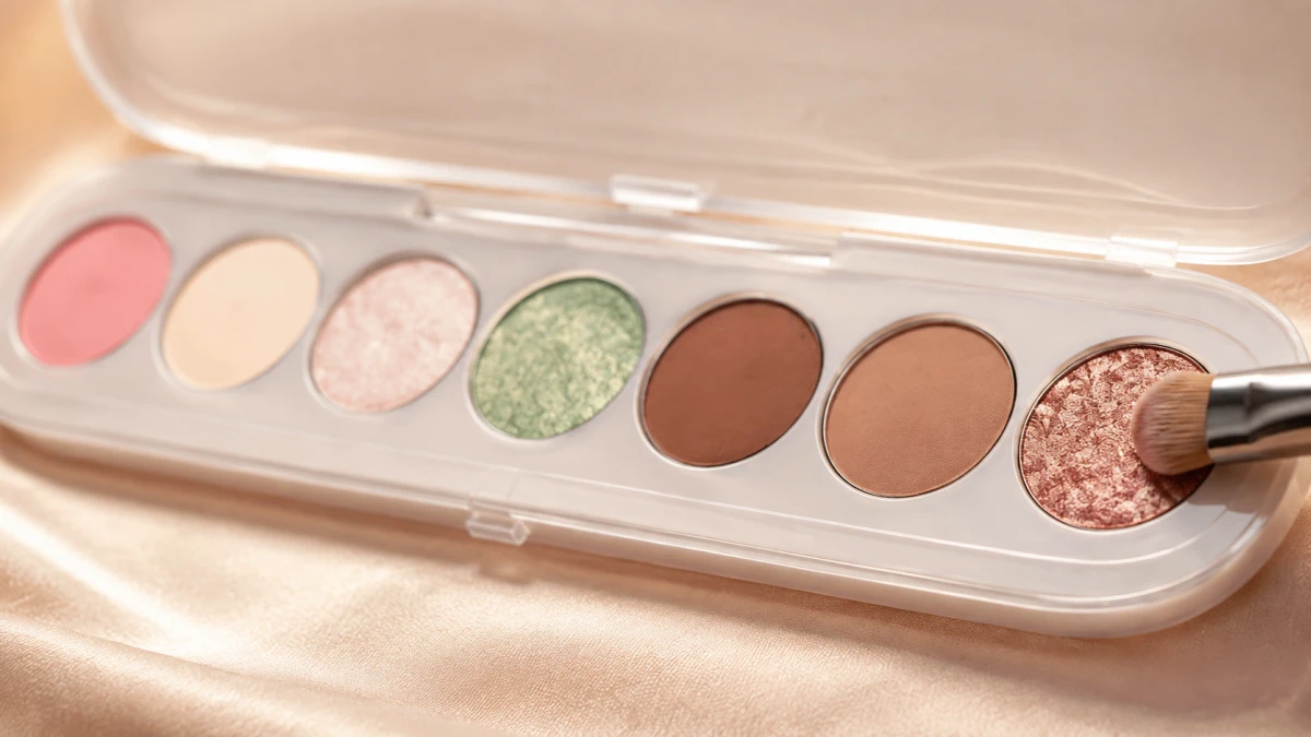 Sombra verde perlada en la paleta Bloomlight Eyeshadow Palette