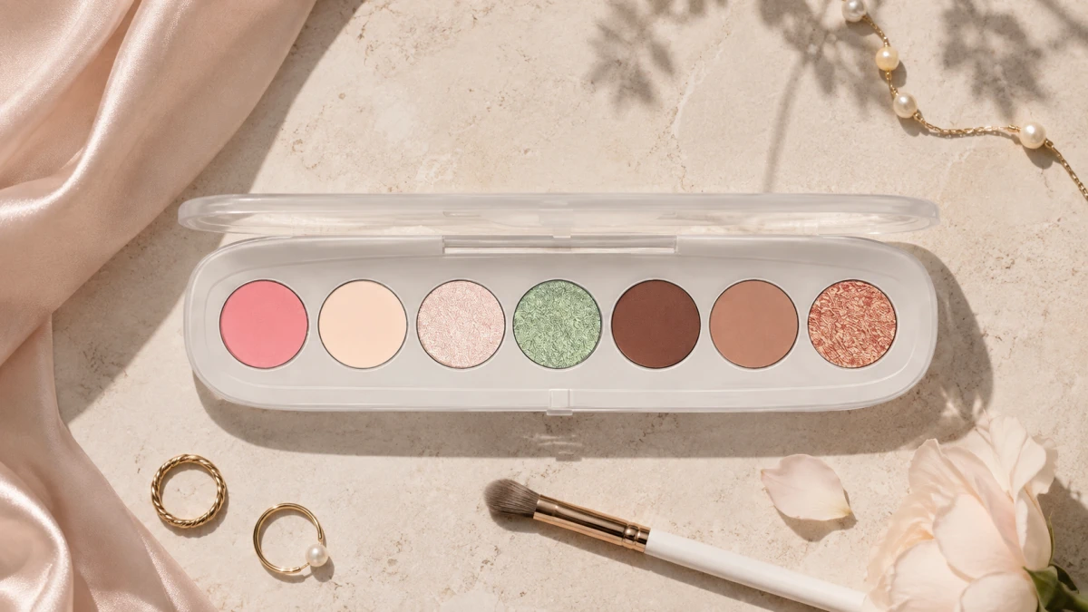 Maquillaje de ojos realizado con sombras de la paleta Bloomlight