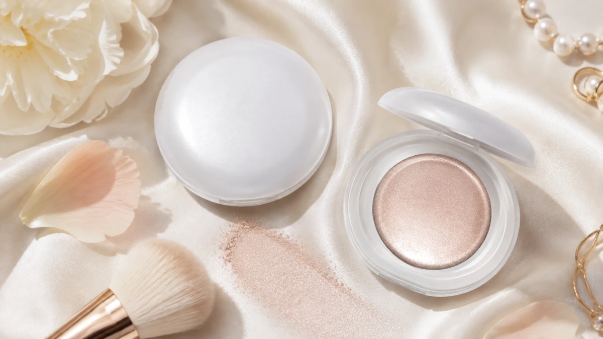 Iluminador LOVRO Bloomlight Champagne Diamond com pincel de aplicação