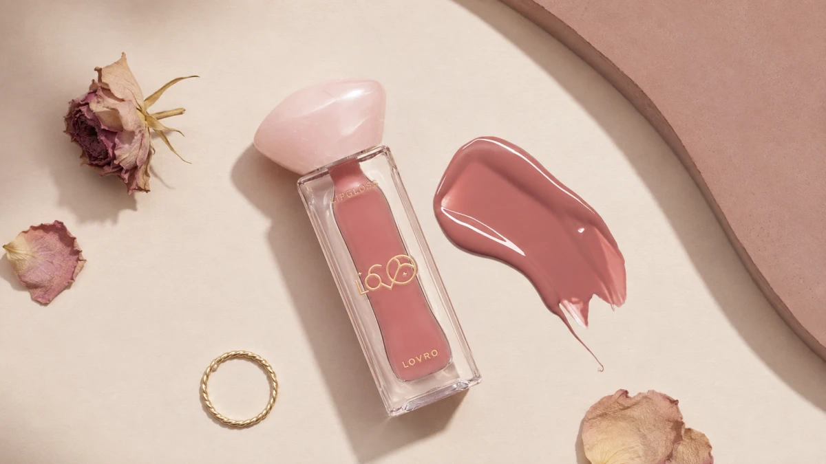 LOVRO Bloomlight Lipgloss 04 Nude Muse в розово-бежевом оттенке