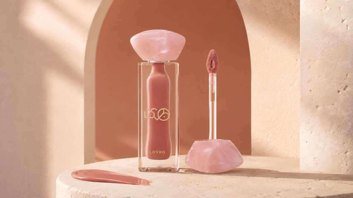 LOVRO Bloomlight Lipgloss 04 Nude Muse с мягким аппликатором