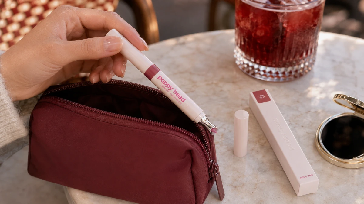 Металлический аппликатор масла для губ Poppy Head Juicy Pen