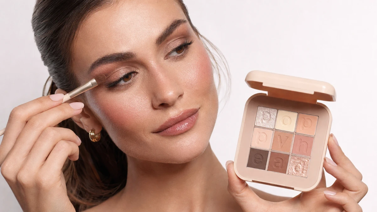 Maquillaje realizado con la paleta Poppy Head Basically Boring
