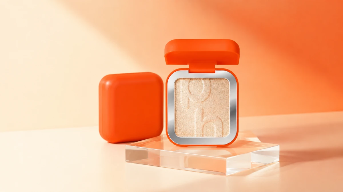 Нанесение хайлайтера POPPY HEAD Bouncelight Creamy Highlighter 01 Bubbly