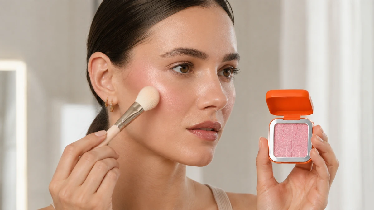POPPY HEAD Bouncelight Creamy Highlighting Blush 02 Bluff в пастельно-персиковом оттенке