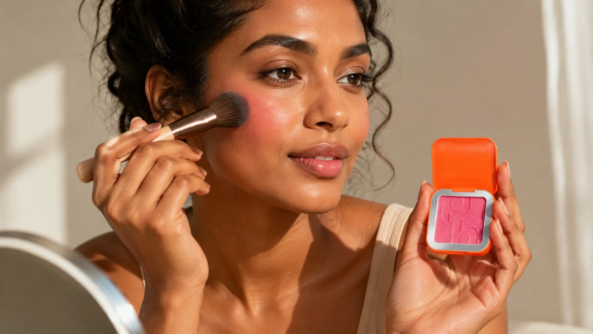 POPPY HEAD Bouncelight Creamy Highlighting Blush 03 Cheekup в кораллово-абрикосовом оттенке