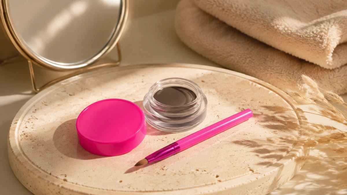 Aplicaci&oacute;n del eyeliner POPPY HEAD Gelusion 03 Marooned en el p&aacute;rpado