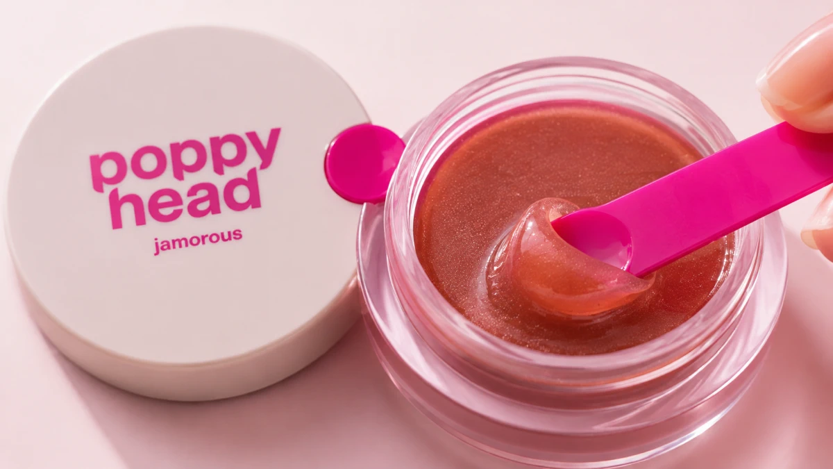 Textura tipo pudding-gelatina de la mascarilla para labios Jamorous