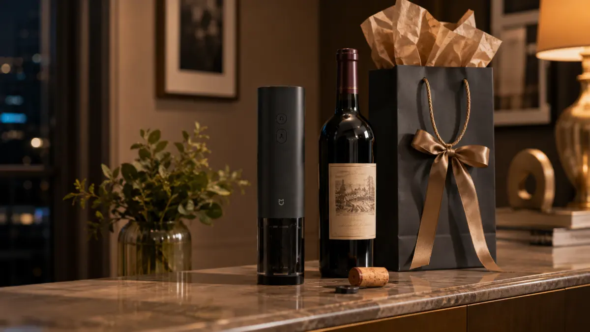 Apribottiglie elettrico Xiaomi Mijia per vino con bottiglia e confezione regalo elegante