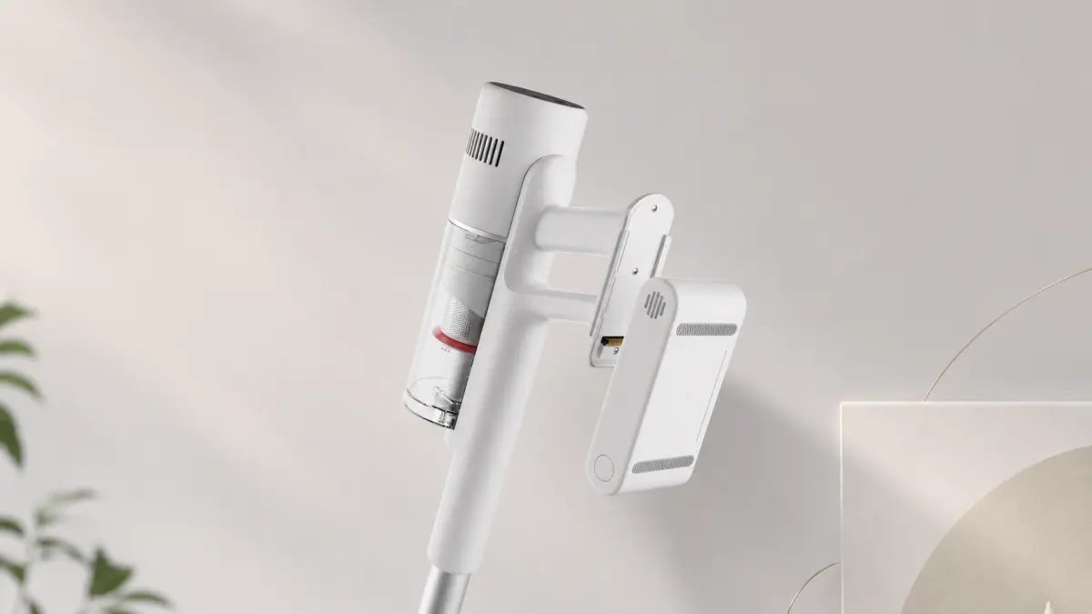 Bezdrátový vysavač Xiaomi Mijia Vacuum Cleaner 4 namontovaný na nástěnném držáku