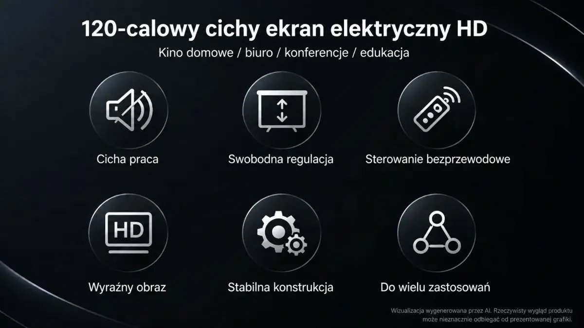 Schermo di proiezione elettrico Extralink utilizzato in casa, ufficio e nell’istruzione