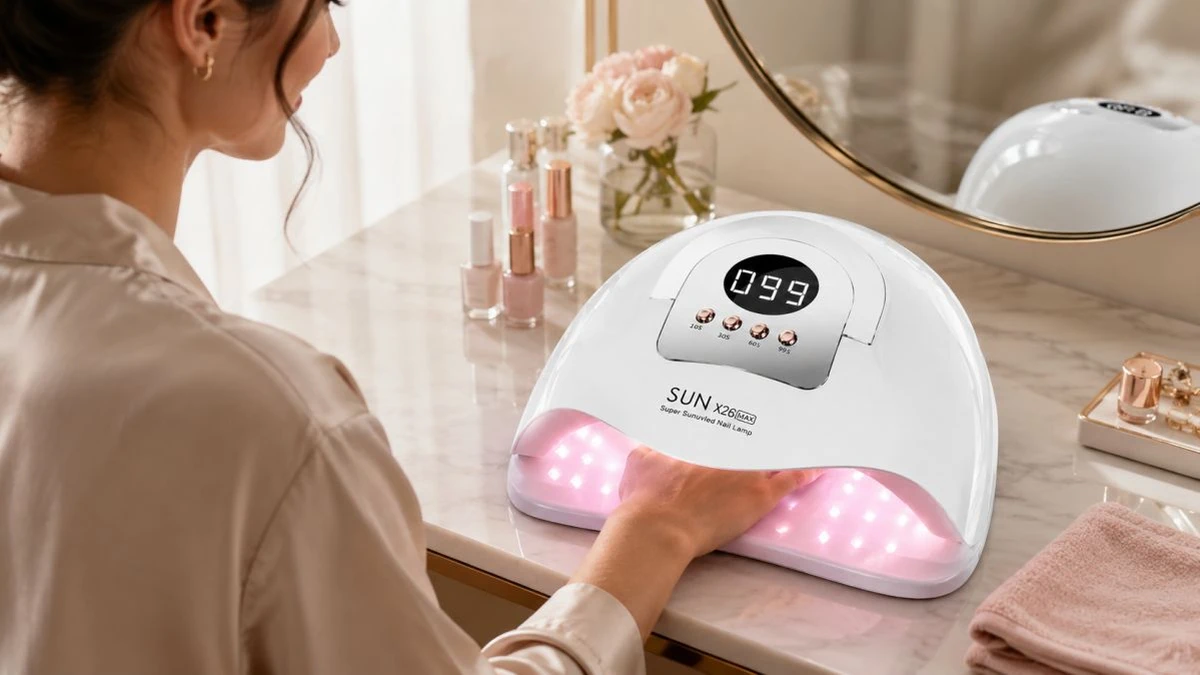 Lâmpada LED UV elétrica para manicure e unhas híbridas