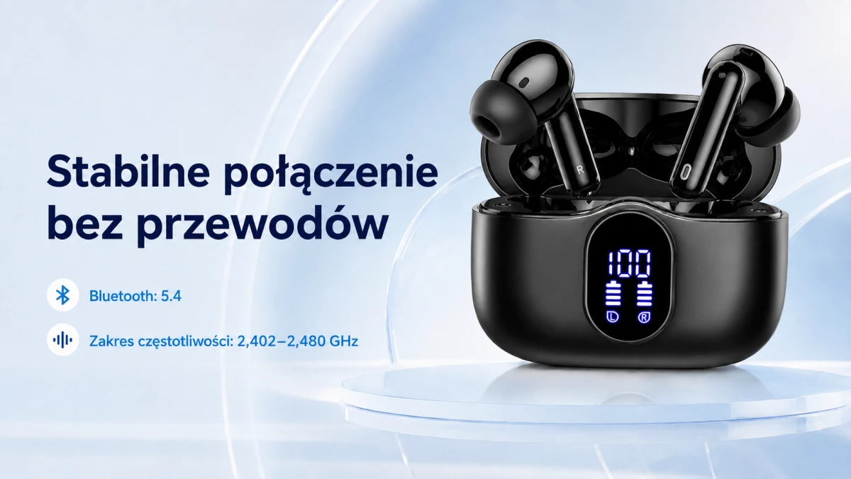 Fones de ouvido sem fio pretos Extralink Lifestyle PixelBuds com Bluetooth 5.4