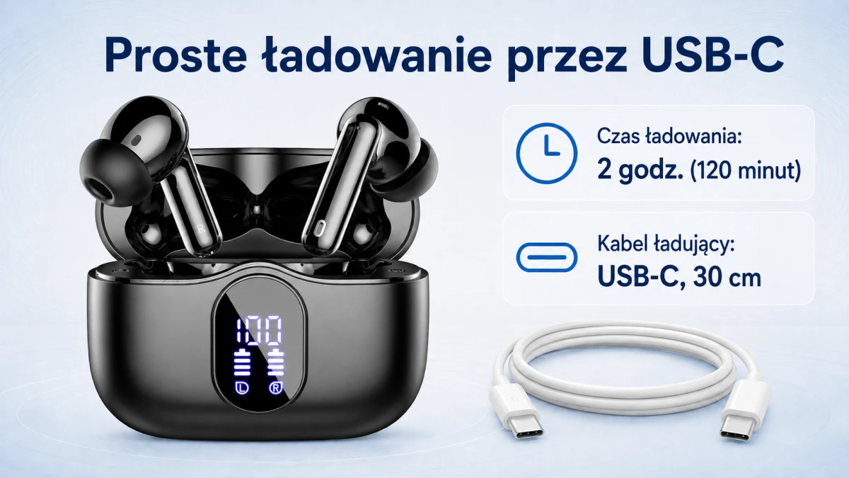 Fones de ouvido pretos Extralink PixelBuds com alcance de transmiss&atilde;o de at&eacute; 10 metros e chipset ABN