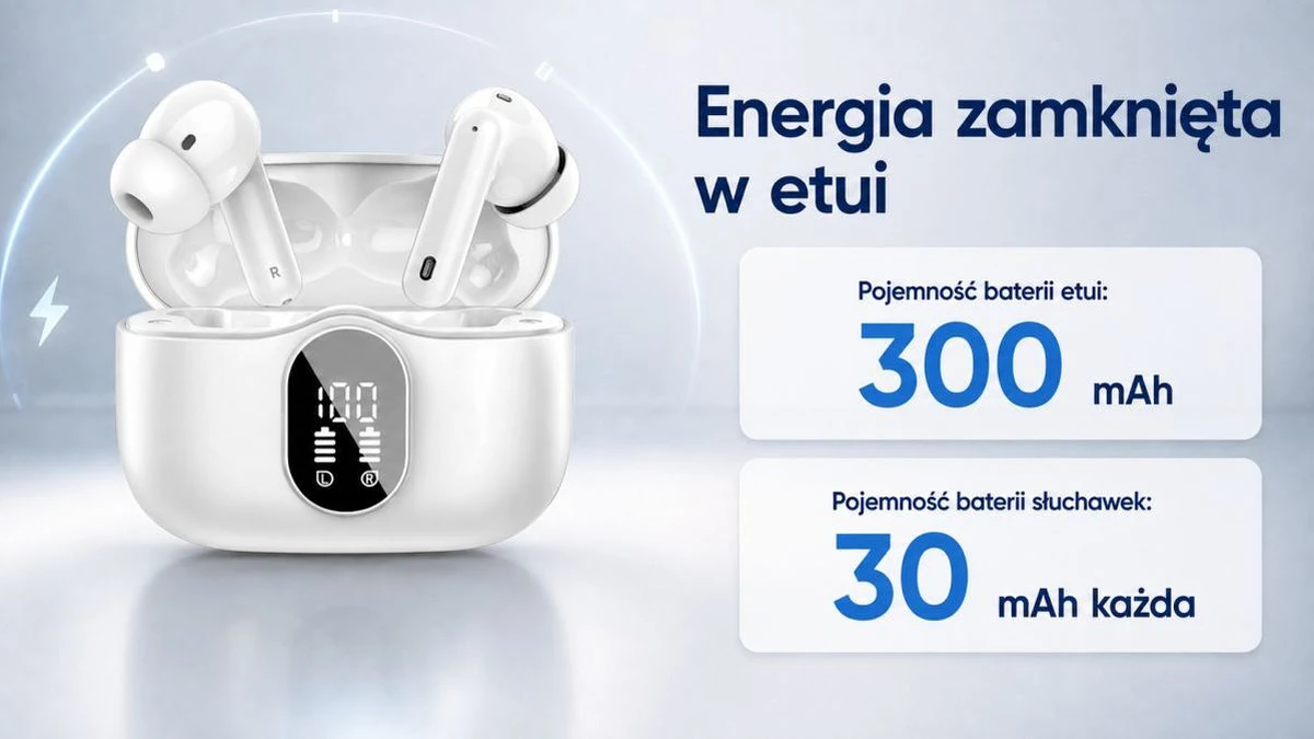 Estojo de carregamento Extralink PixelBuds com bateria de 300 mAh e fones com baterias de 30 mAh