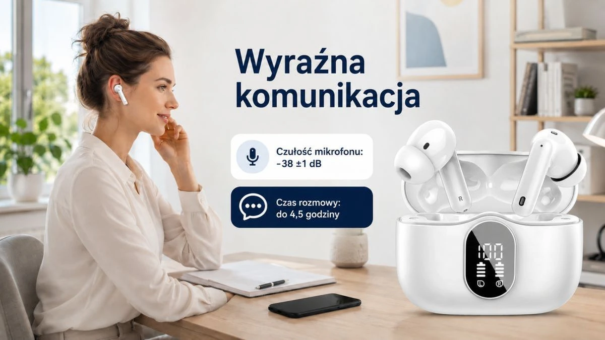 Carregamento do estojo dos fones Extralink PixelBuds via USB-C e cabo de 30 cm
