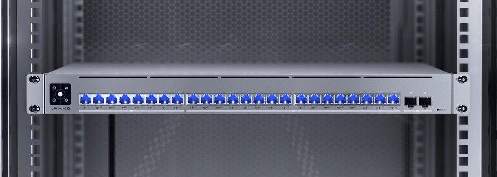 Ubiquiti USW-Pro-XG-24-PoE | Switch | Etherlighting, 16x RJ45 10GbE, 8x RJ45 2.5GbE, 2x SFP28, 720W, Layer 3