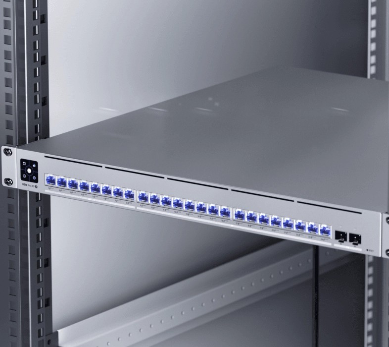 Ubiquiti USW-Pro-XG-24-PoE | Switch | Etherlighting, 16x RJ45 10GbE, 8x RJ45 2.5GbE, 2x SFP28, 720W, Layer 3